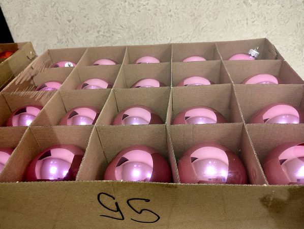 Шар елочный стекл. "Глянцевый" 8 см, [95]